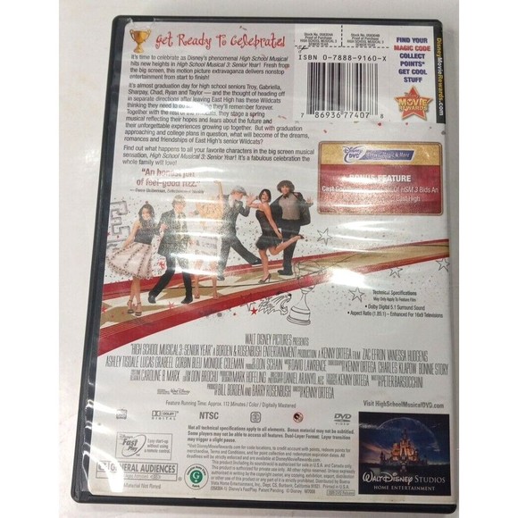 High School Musical 3: Senior Year (DVD, 2008) - Picture 2 of 4